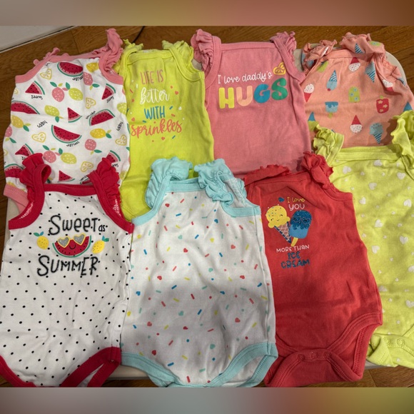 Colorful Baby Bodysuit Collection - Pink, Yellow, Red, White - Picture 2 of 4